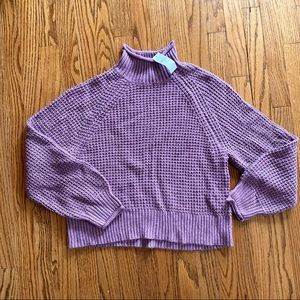 NWT AE waffle knit crop sweater